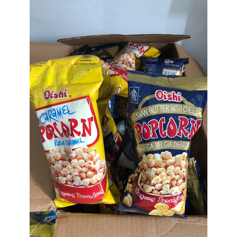 

Oishi popcorn caramel dan butter 1 renteng isi 10pcs @20gr