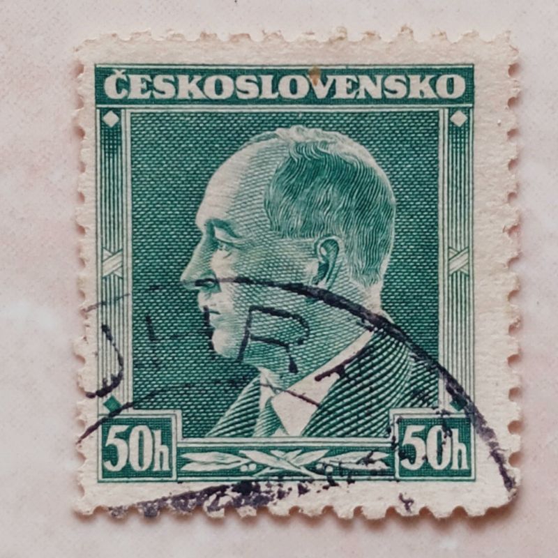 

(AA) Perangko Cekoslowakia 1937 Dr. Edvard Beneš (1884-1948), President 50 haléř Used