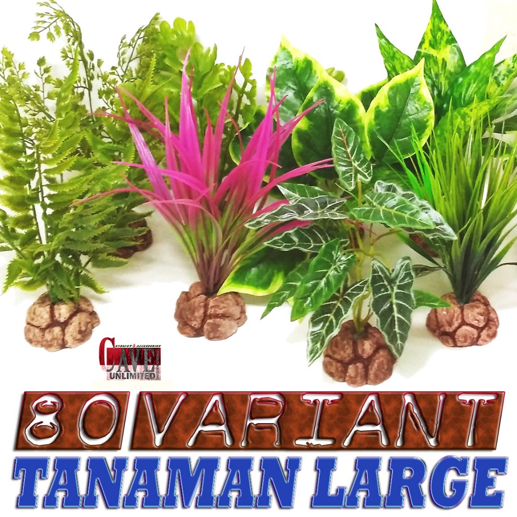 PA004A LARGE TANAMAN ARTIFICIAL HIASAN DEKORASI AQUASCAPE AKUARIUM IKAN POHON MINI PALSU KANDANG TOR