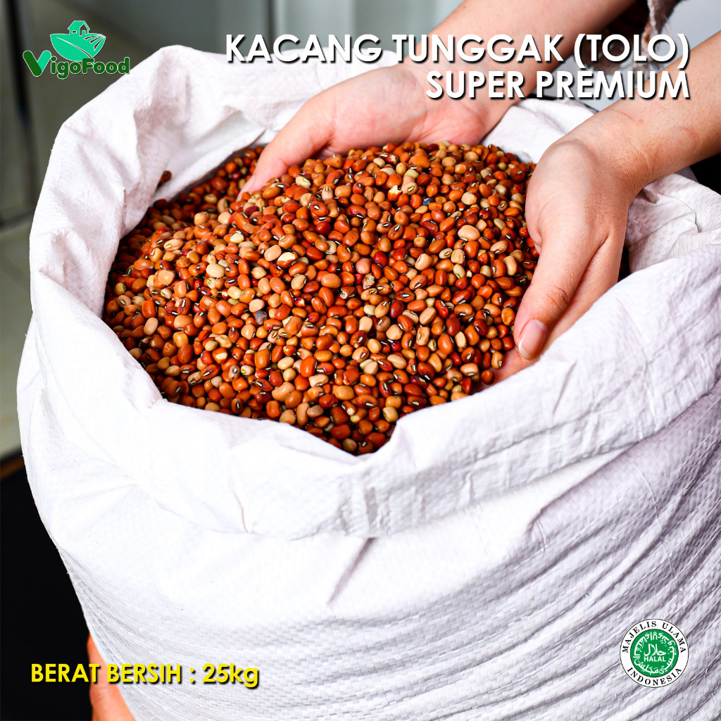 

KACANG TUNGGAK (TOLO) GRADE IMPORT BY VIGOFOOD / KACANG TOLO / KACANG TUNGGAK KEMASAN 1 SAK KARUNG 25KG BERKUALITAS IMPORT