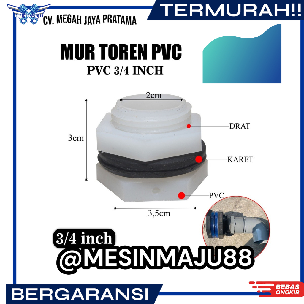 Drat toren 3/4" inch mur toren 3/4"