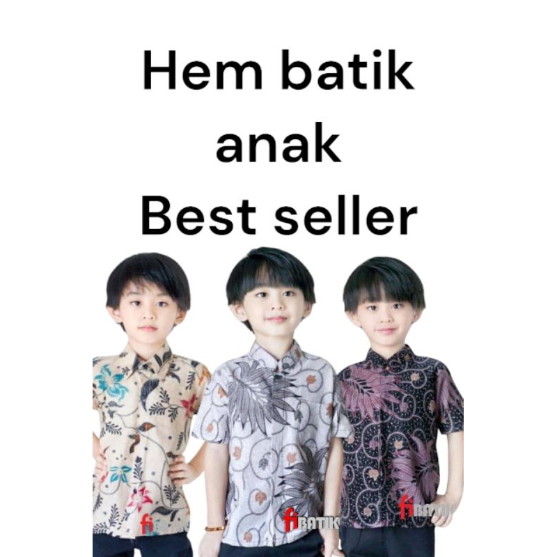 GROSIR BATIK ANAK PEKALONGAN (BISA COD) Baju Batik Anak Laki Laki Usia 1-12 Th / Umur 1-12 Tahun Ter