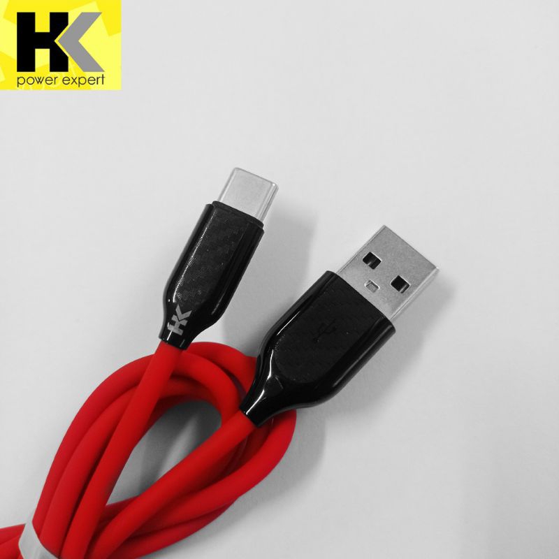 HK kabel Data silikon D28 micro Type -C Lightning Data cable Fast Charging