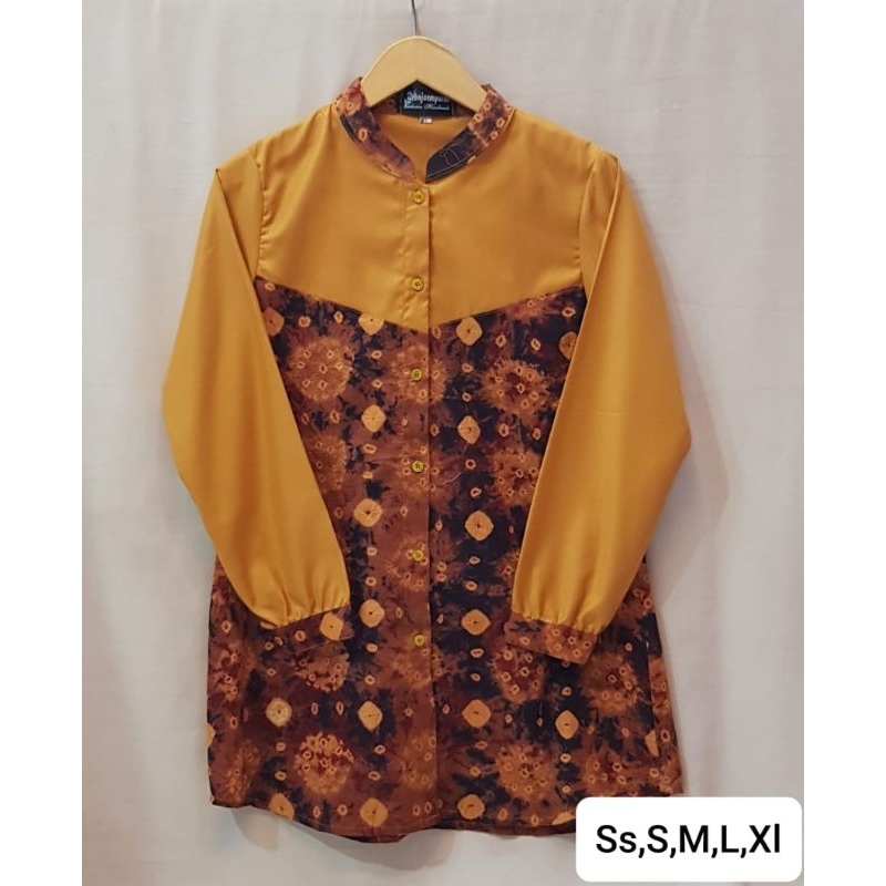 Tunik jumputan asli handmade (wanita)