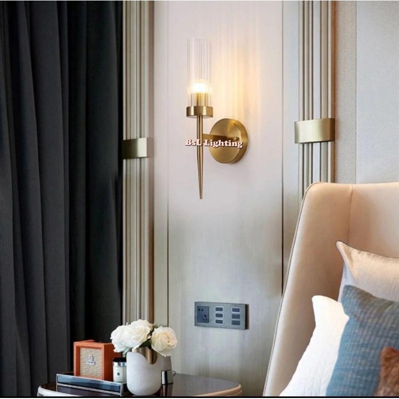 Lampu Dinding Minimalis | Lampu Dinding Bronze | Lampu Tidur | Lampu Dinding Vintage