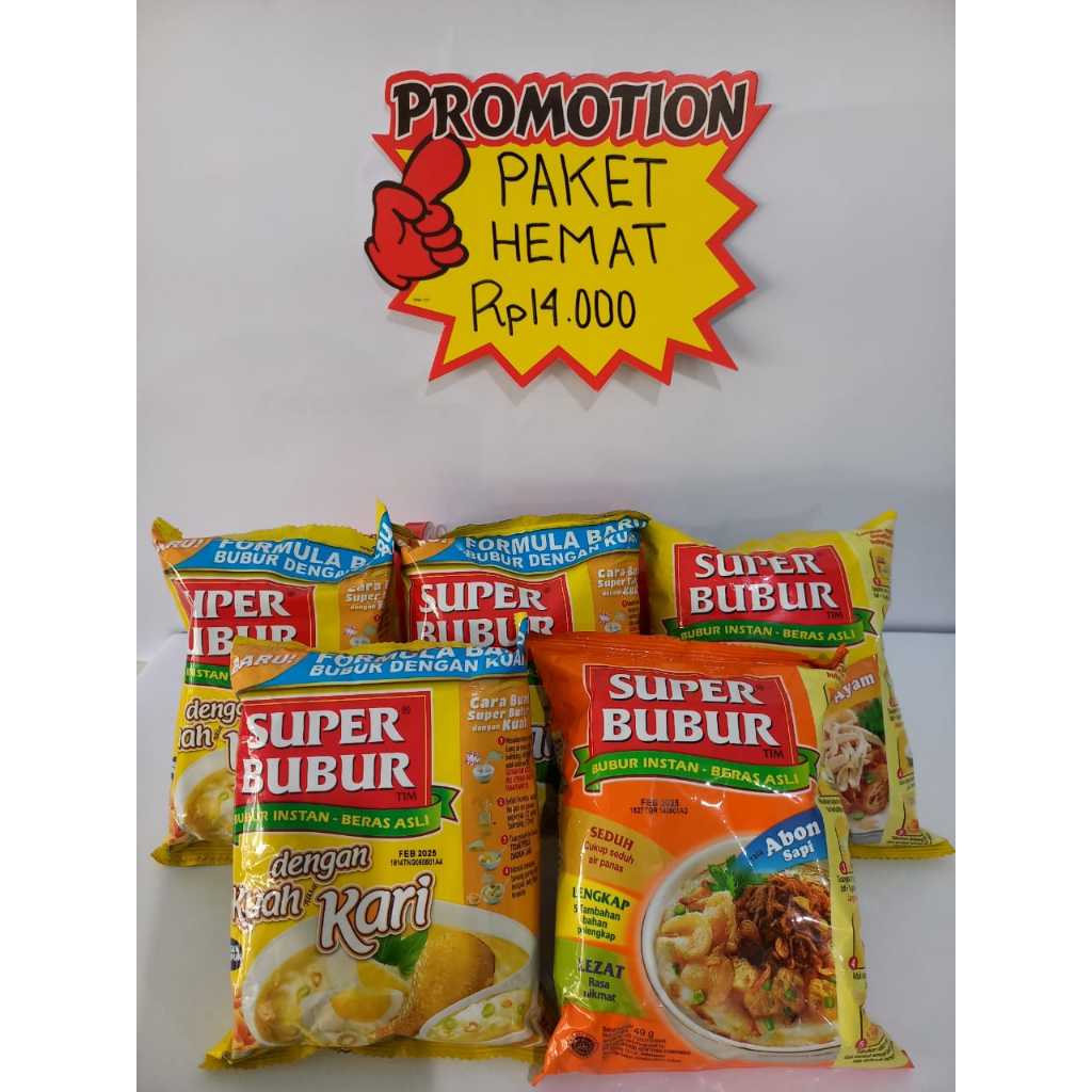 

PAKET HEMAT SUPER BUBUR 45 GRAM / 1 PCS