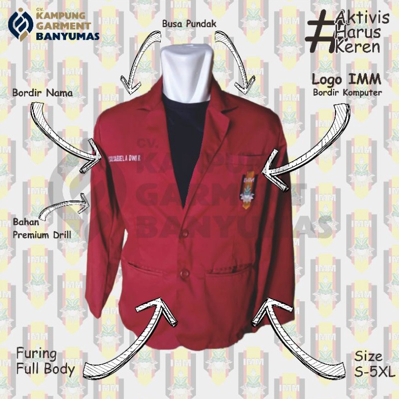 KODE E73N Jas IMM Ikatan Mahasiswa Muhammadiyah Ready Stok Satuan
