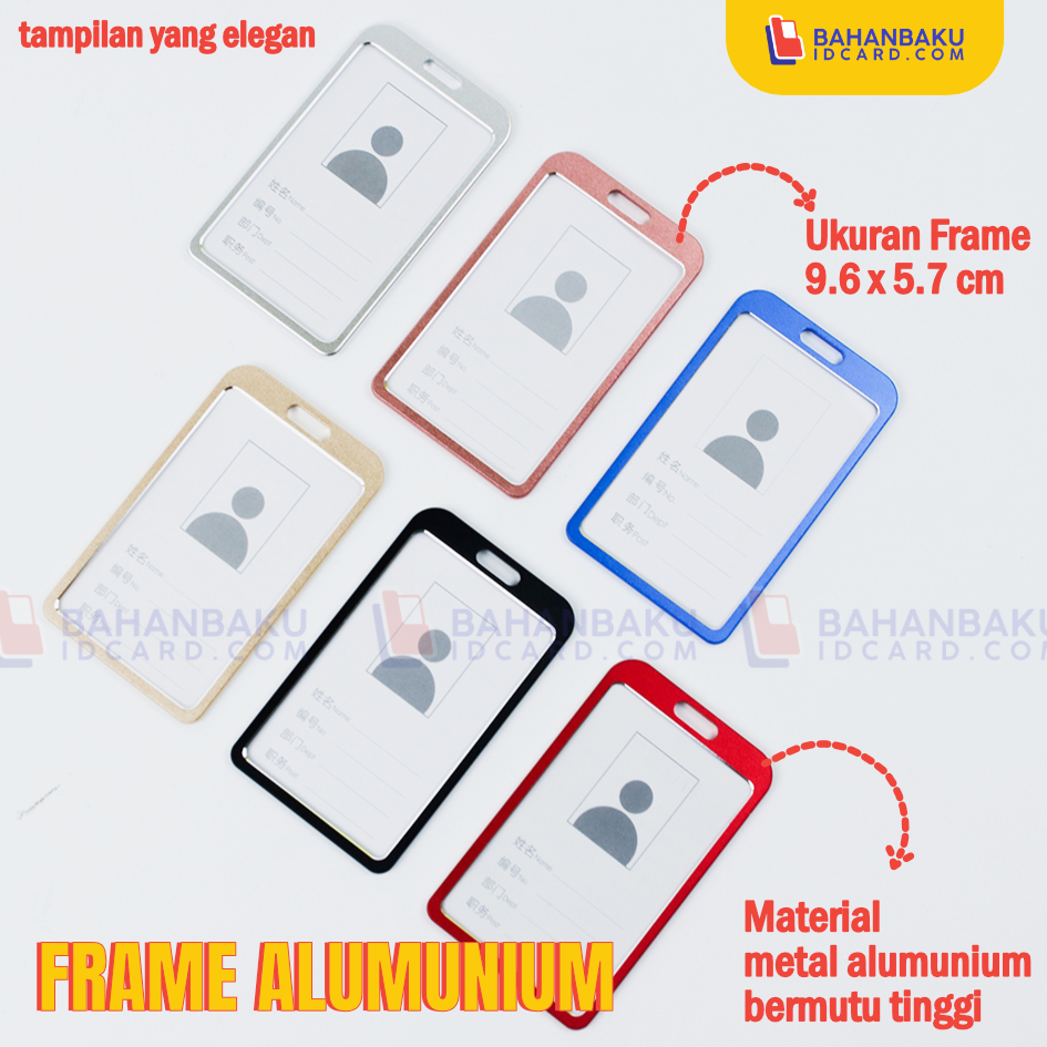 

card holder bahan alumunium bermutu tempat id card metal kartu pegawai