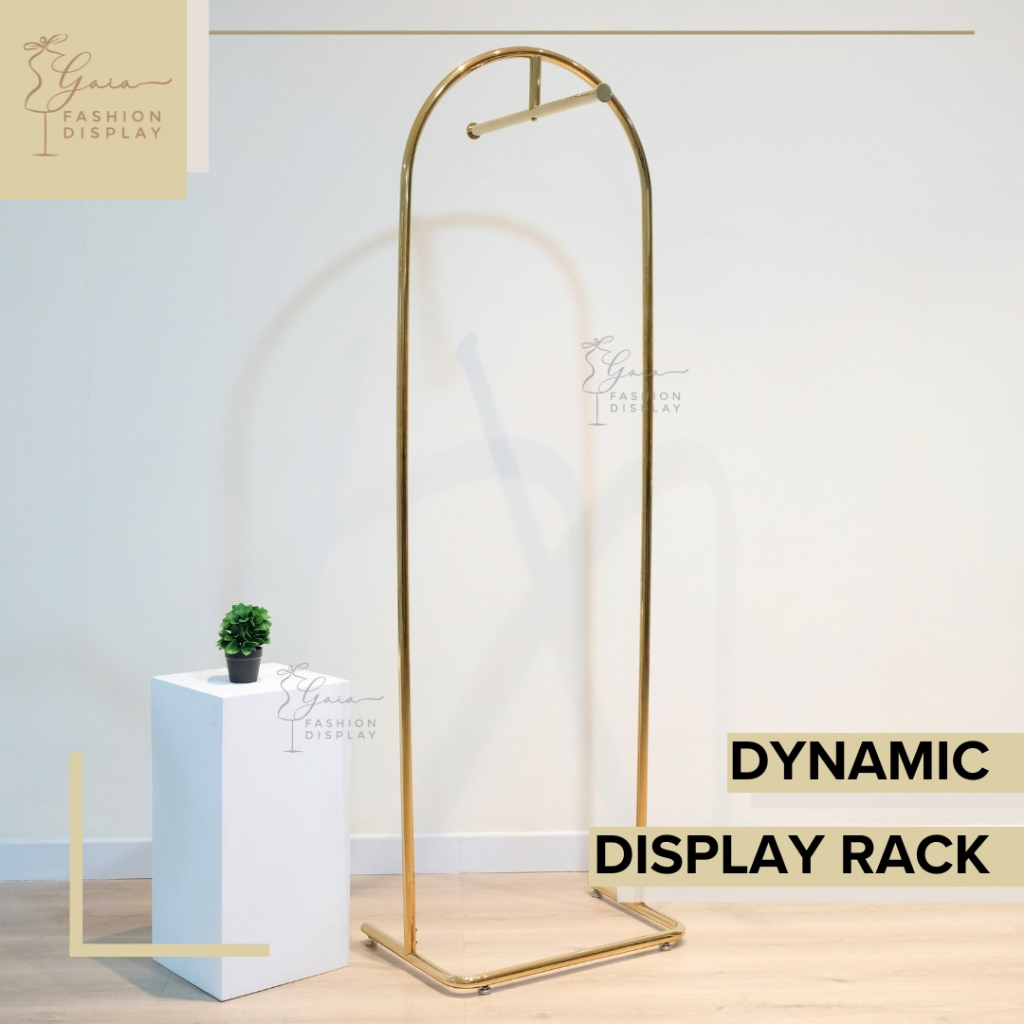 Gawang Baju Stainles Stell Dynamic Gold Gantungan Baju Stand Rak Baju Rak Baju Premium Tebal+Peti-BH