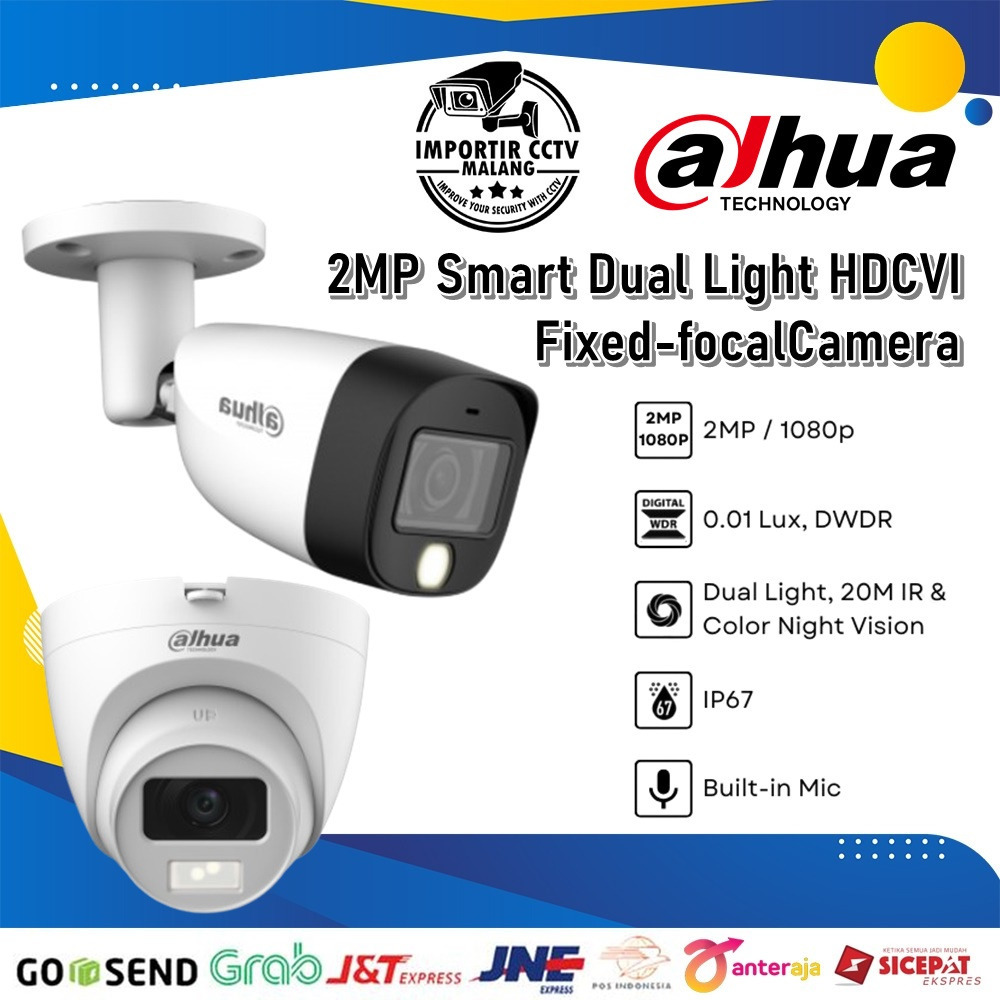 DAHUA HDCVI 2mp Fullcolor + Built-in Mic