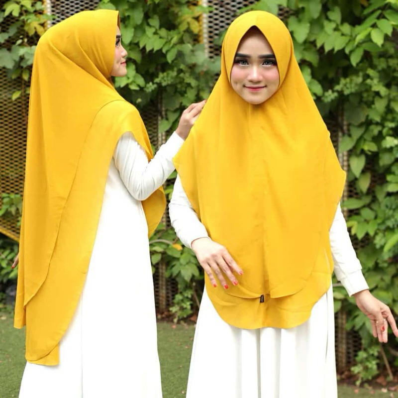 Ceruty jumbo oval | oval jumbo |hijab pengajian | khimar dua layer