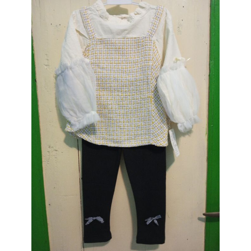 SETELAN TWEED ANAK CEWEK LENGAN BALON