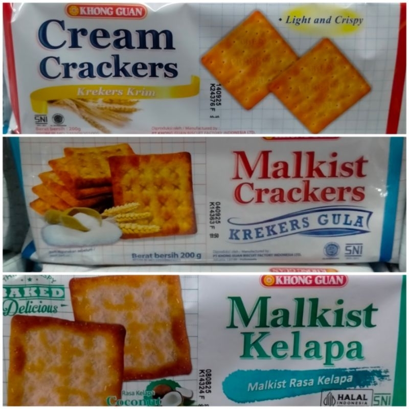 

Khong Guan Crackerd 200gr | Cream Crackers | Malkis Crackers | Malkist Kelapa