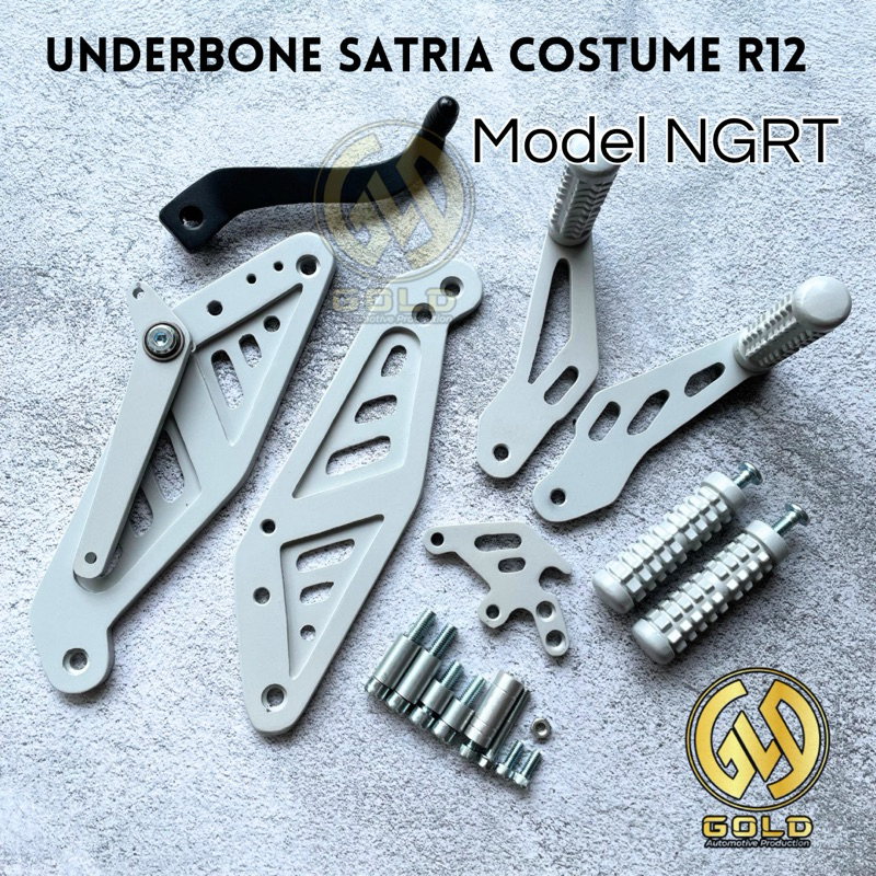 Footstep Underbone UB NGRT R4 Satria FU FI SATRIA Karbu & Injeksi Costom NGRT Double Step Bahan Besi