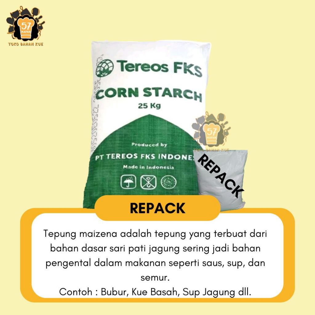

TEPUNG MAIZENA MIWON DAN TEREOS REPACK 250GR, 500GR, 1KG