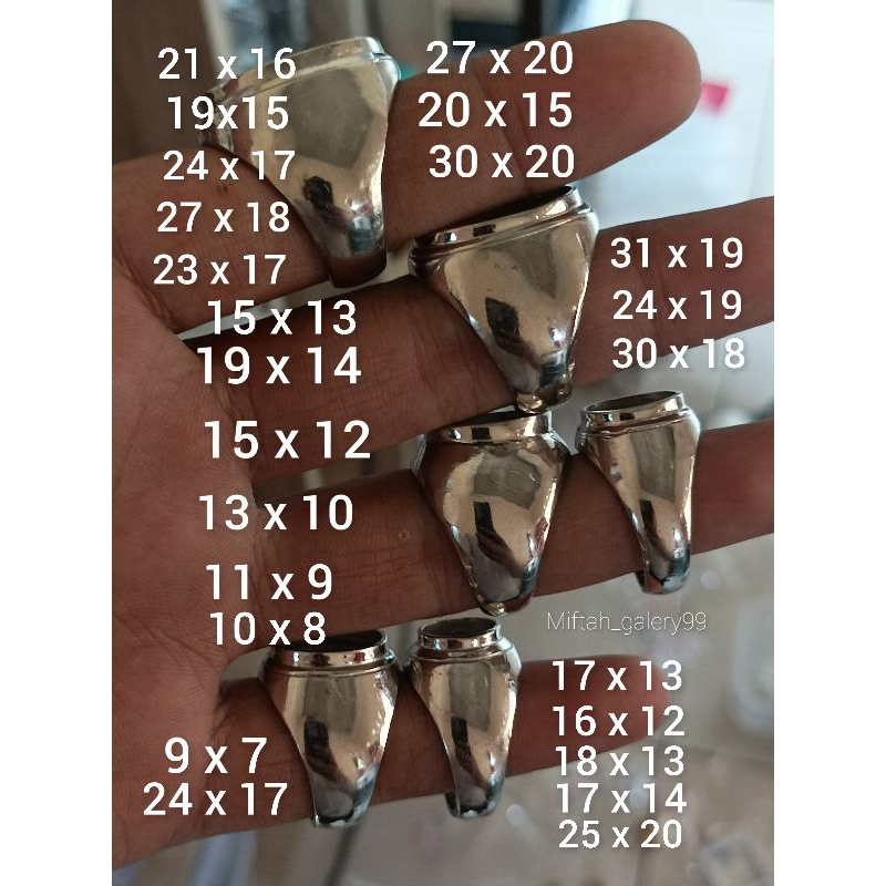 Emban cincin alpaka polos