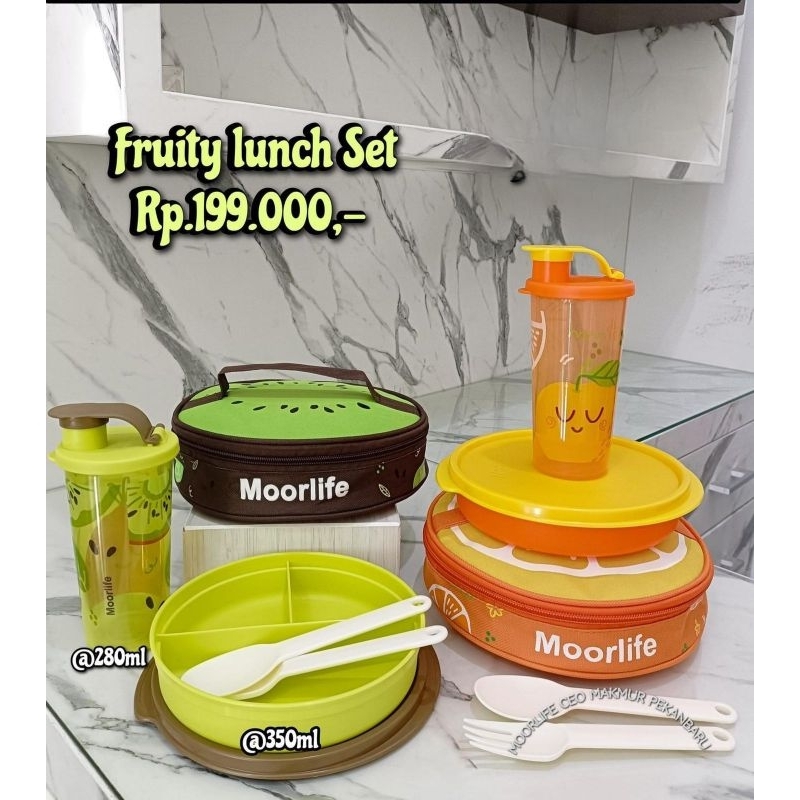 Moorlife original bekal makan anak fruity lunch set