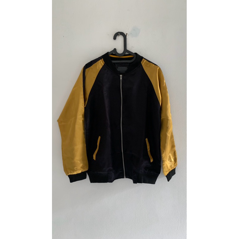 Preloved Jaket Bomber Sukajan Kuning Yellow by Roughneck