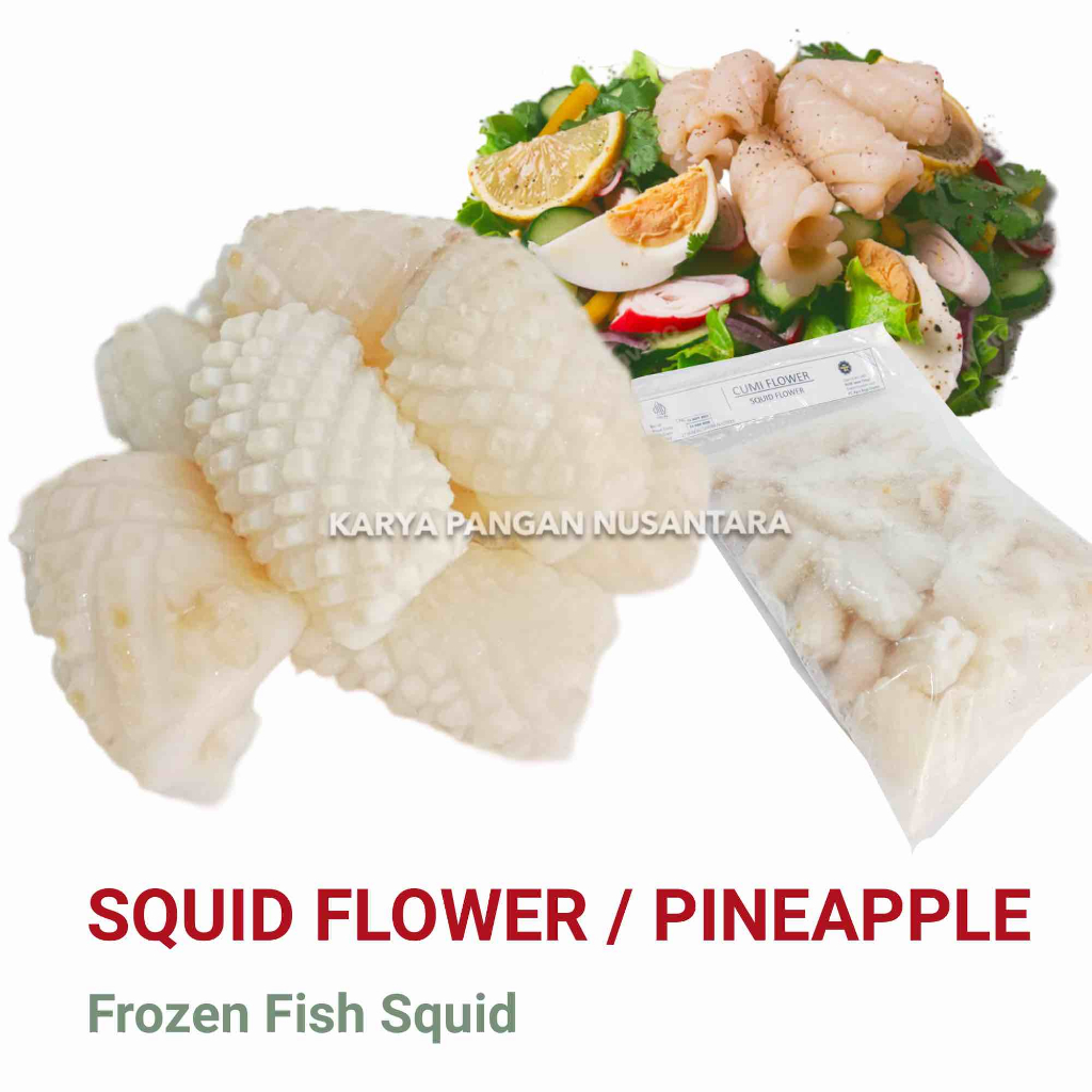 

CUMI FLOWER SQUID FLOWER SQUID PINEAPLLE CUMI BUNGA CALAMARI FRESH FROZEN PACK