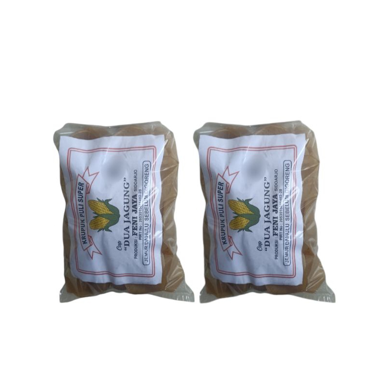 

Kerupuk puli super cap dua jagung kerupuk puli bulat 1kg