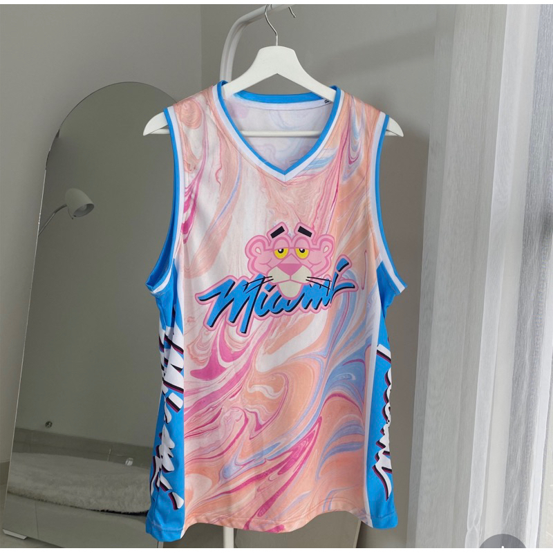Jersey Basket Miami Heat 3 Motif Pink Panther PINK Swimingan