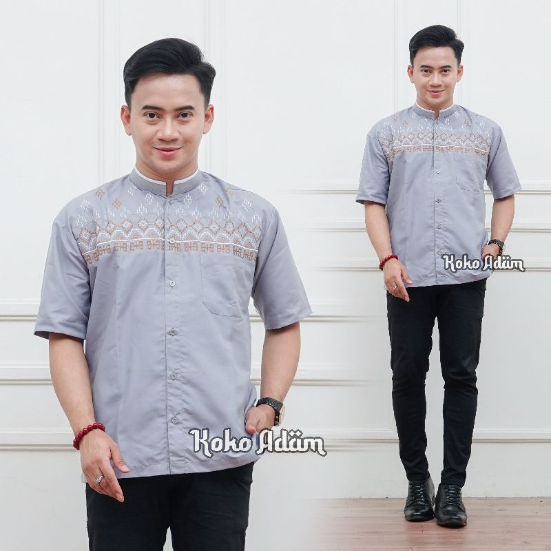 KOKO ADAM BORDIR LENGAN PENDEK PREMIUM