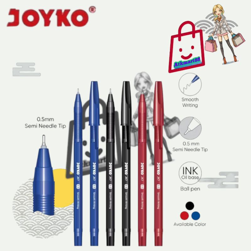 

( Per Pcs ) Ballpoint / Pulpen Joyko JK-7 0.5 mm
