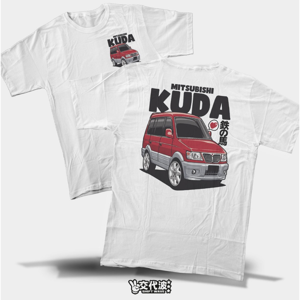 ShiftWave Mitsubishi Kuda Grandia Kartun Kaos T-Shirt Tshirt Baju Distro Pria Wanita Cowok Cewek