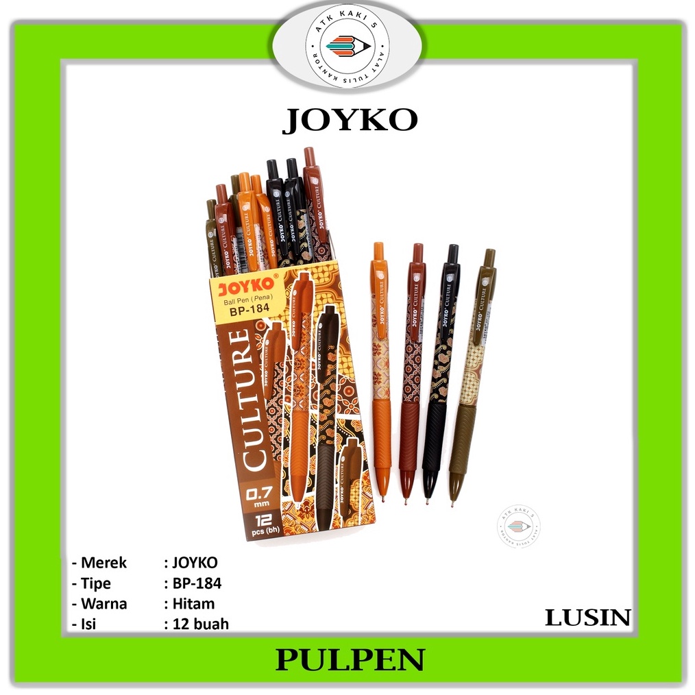 

ART V7K5 JOYKO Pulpe Culture Batik BP184 Hitam Lusin
