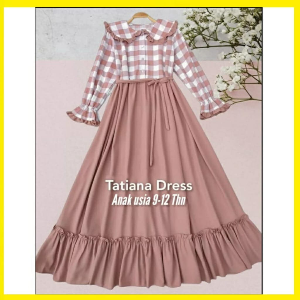 GAMIS ANAK TATIANA DRESS TERBARU GAMIS MUSLIM GAMIS KOREA STYLE