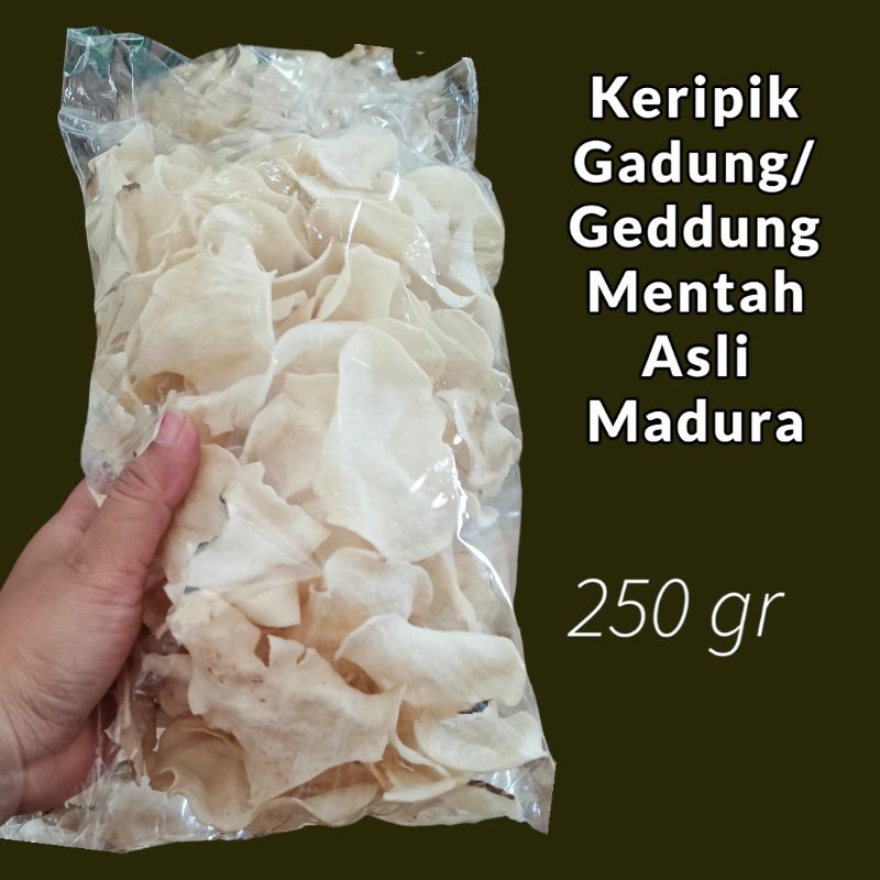 

Keripik Gadung Mentah Asli Madura kemasan 250 gr