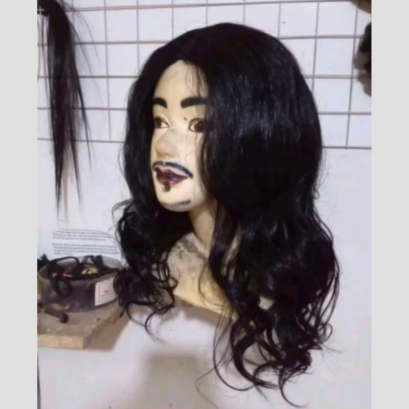 WIG PRIA GONDRONG BELAH TENGAH IKAL WIG GONDRONG RAMBUT PALSU GONDRONG BELAH TENGAH
