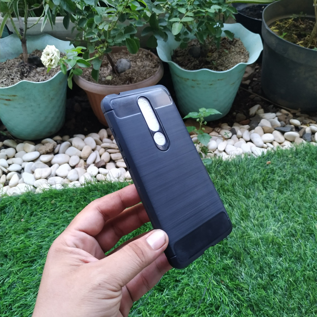 Softcase Nokia 3.1 Plus Case Black Carbon Nokia X3