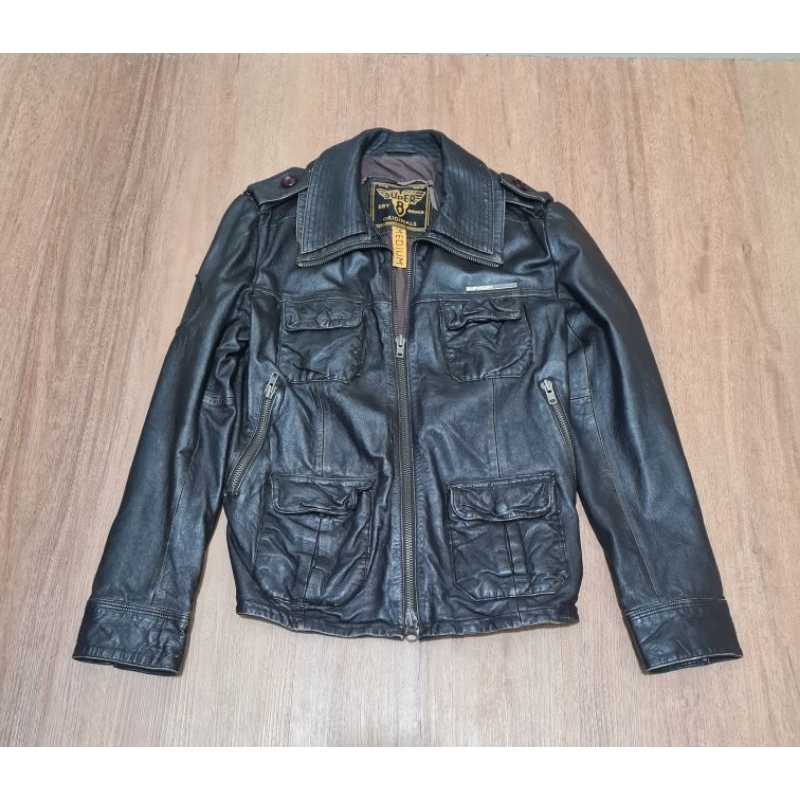 laether jacket Superdry