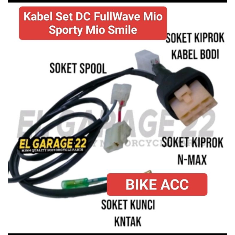 Cable Set Fullwave Mio/Kabel Set Fullwave DC Mio Sporty Mio Smile Nuvo Mio Soul 2004_2012
