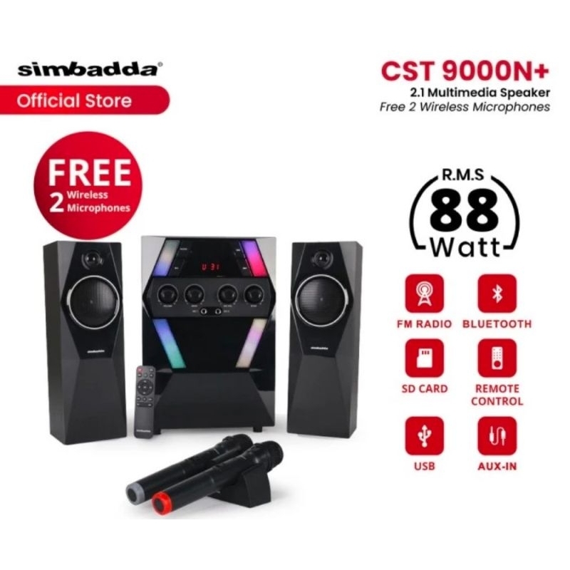 SPEAKER SIMBADDA CST 9000N+ 2.1 MULTIMEDIA BLUETOOH PLUS MIC