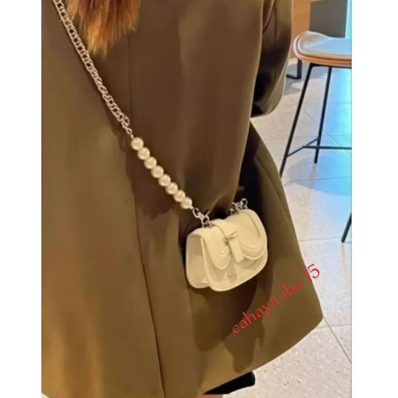 new product bestpromo tas selempang mini jesy/tas tali rantai mutiara/tas wanita murah/tas wanita