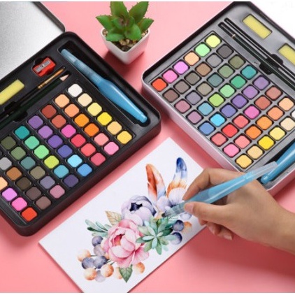 

Harga Merakyat 3648 Watercolor Set Cat Air Set Bonus Kuas dan Kertas Gambar Cat Air Padat Solid Watercolor Set 36 48 Warna Cat Air