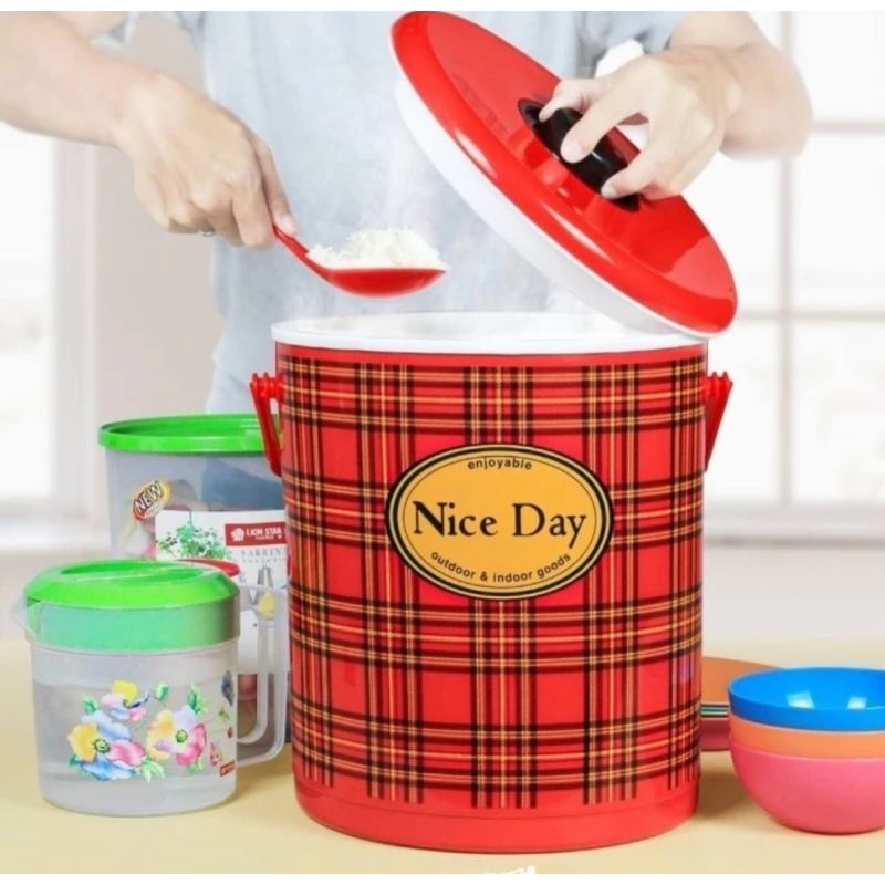 Termos Nasi Lion Star Rice Ice Bucket Termos Nasi Tempat Es Batu Plastik BATAM