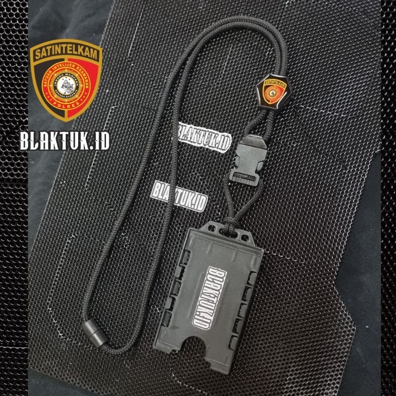 

Lanyard tactical holder id card Slide exagonal logo SATINTELKAM