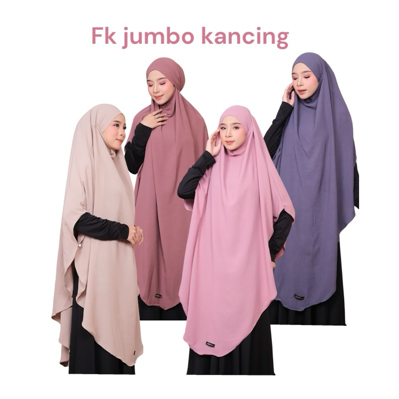 Frenckhimar long French khimar jumbo crinkle FK oval airflow khimar jumbo