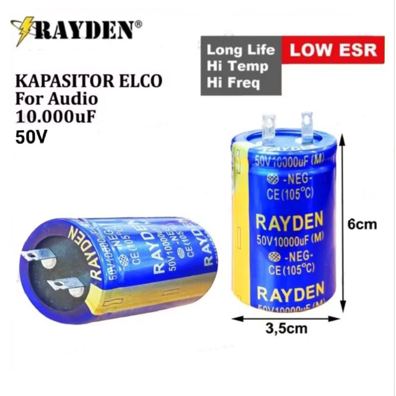 ELCO 10000UF 50V RAYDEN ELKO 50V 10000UF