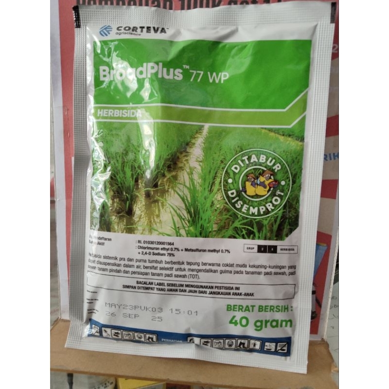 Broadplus Obat pembasmi rumput Herbisida Rumput dan gulma pada Tanaman Padi Ally Plus 77 WP
