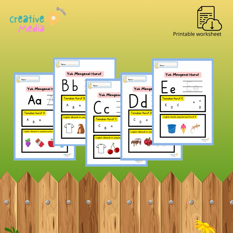 Worksheet PDF EDUKASI Anak 2 - 5 Tahun