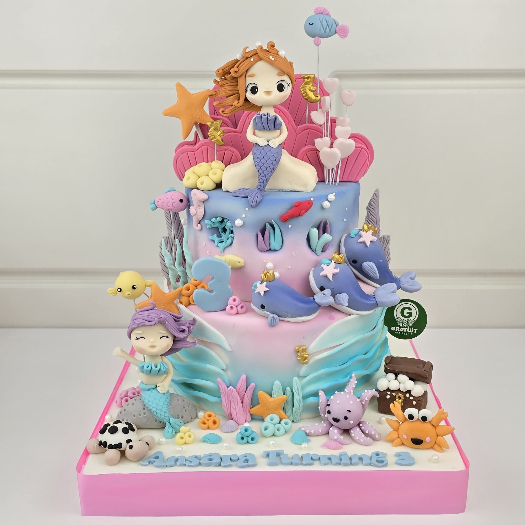 

CAKE TEMA MERMAID UK 20+15CM