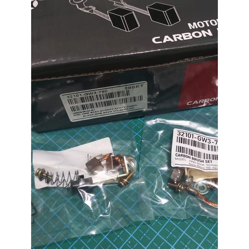 ARANG STATER CARBON BRUSH HONDA BEAT SCOOPY SPACY BLADE REVO DLL ORIGINAL INDOPARTS
