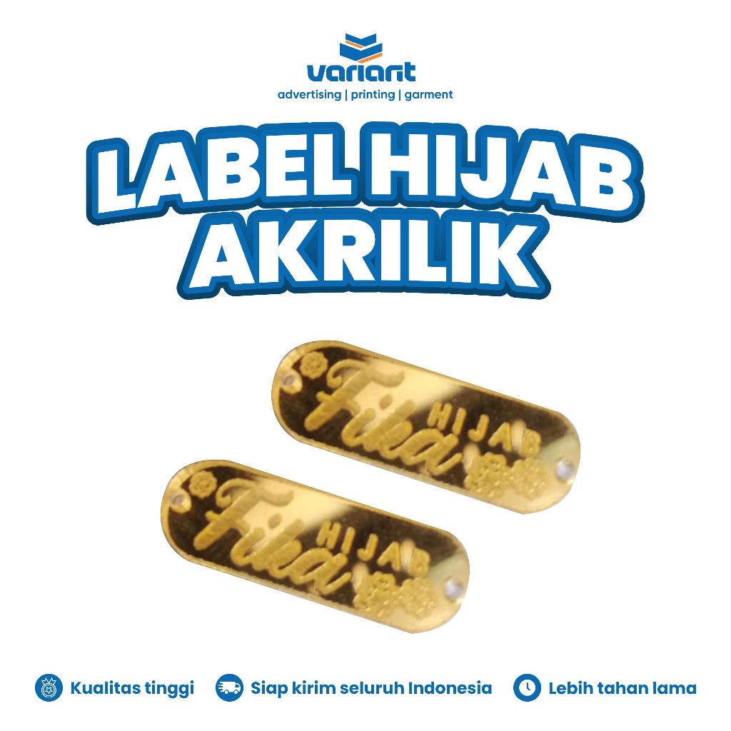 

LABEL HIJAB AKRILIK GOLD CUSTOM