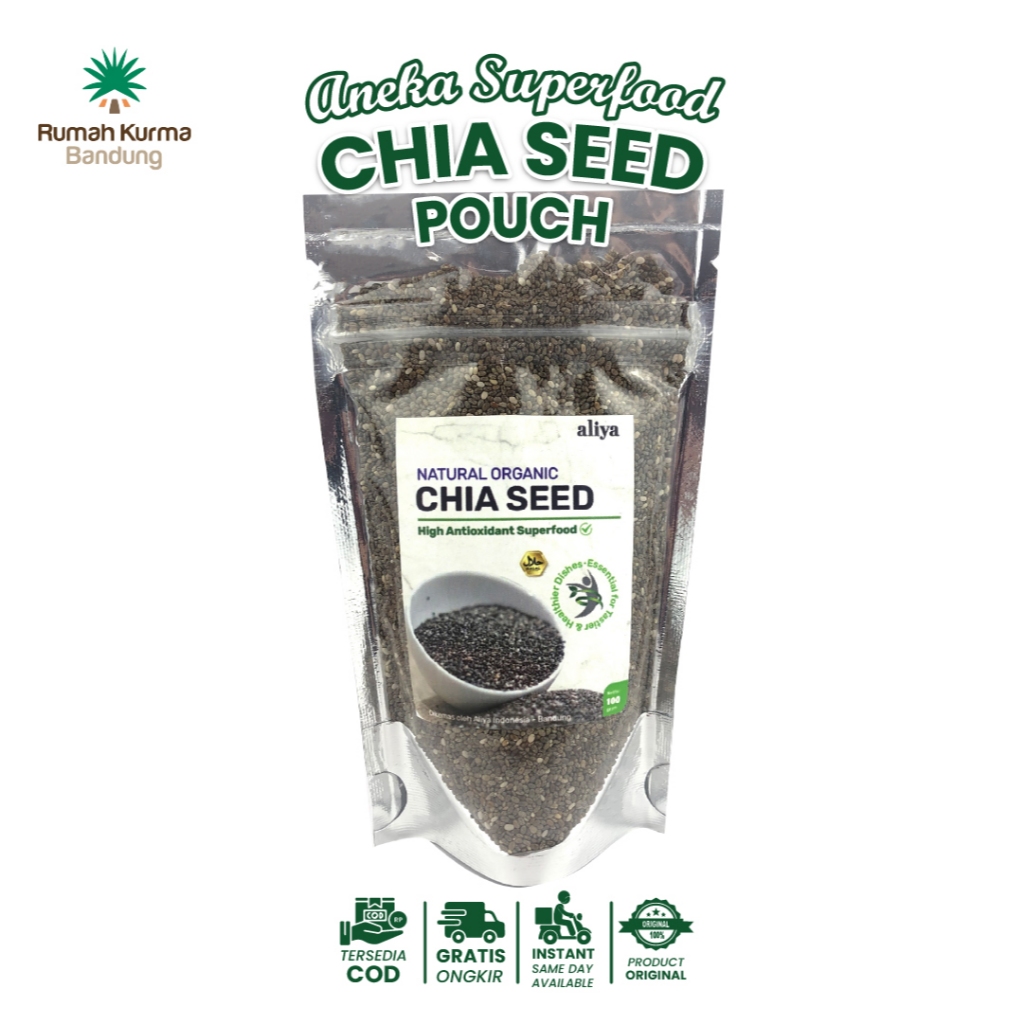 

Chia Seed 100% Organic Premium Aliya Murni Original Biji Chiaseed Hitam