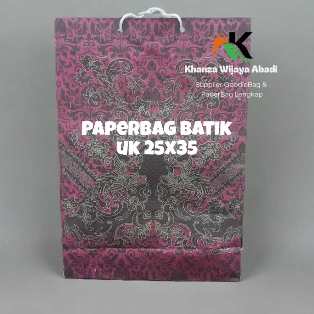 

Paperbag Motif Batik Uk 25x35 / Paperbag Batik Mini / Lusinan (isi 12Pcs)
