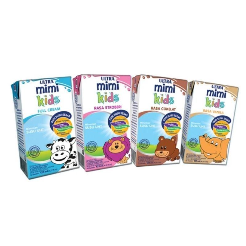 

Susu UHT Ultra Mimi 125 ml varian lengkap 1paket isi 3pcs